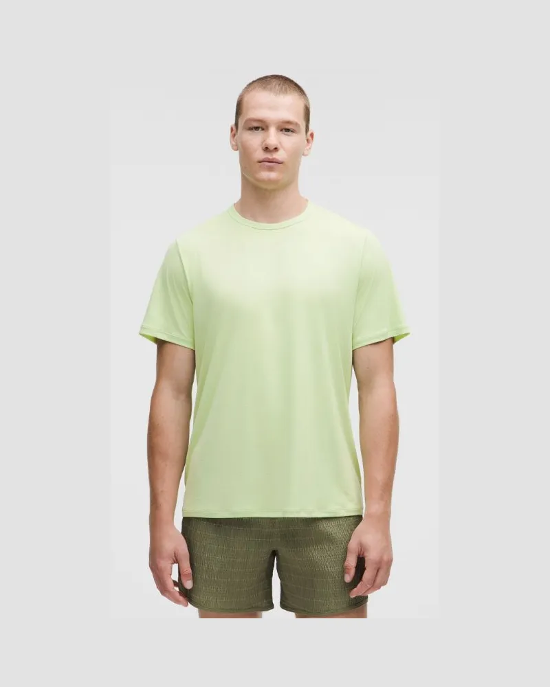 LULULEMON Mile Maker Run Crew Leichtes Kurzarm-Laufshirt mit Rundhalsausschnitt für Männer – Größe in Lemongrass Lemongrass