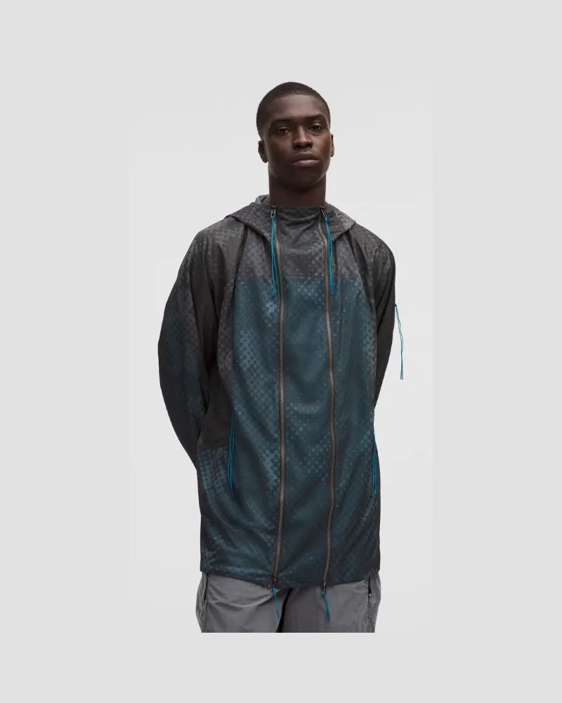 LULULEMON Gewebte Jacke mit doppeltem Reißverschluss SLNSH Kollektion für Männer – Größe in From Afar Graphite Grey Asphalt Grey/Indian Ocean From