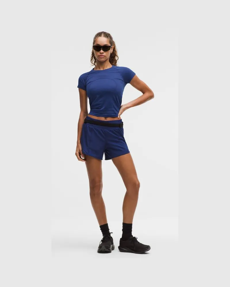 LULULEMON Hotty Hot Shorts mit hohem Bund und Liner für Frauen – 10 cm – Größe in Clubhouse Blue Clubhouse
