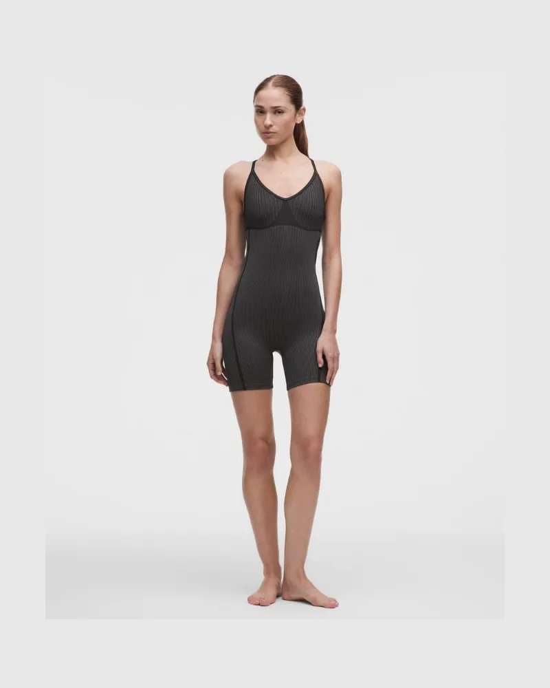 LULULEMON Salutations Yoga-Body mit Spaghettiträgern für Frauen – 15 cm – Größe in Schwarz/Onyx Grey Schwarz