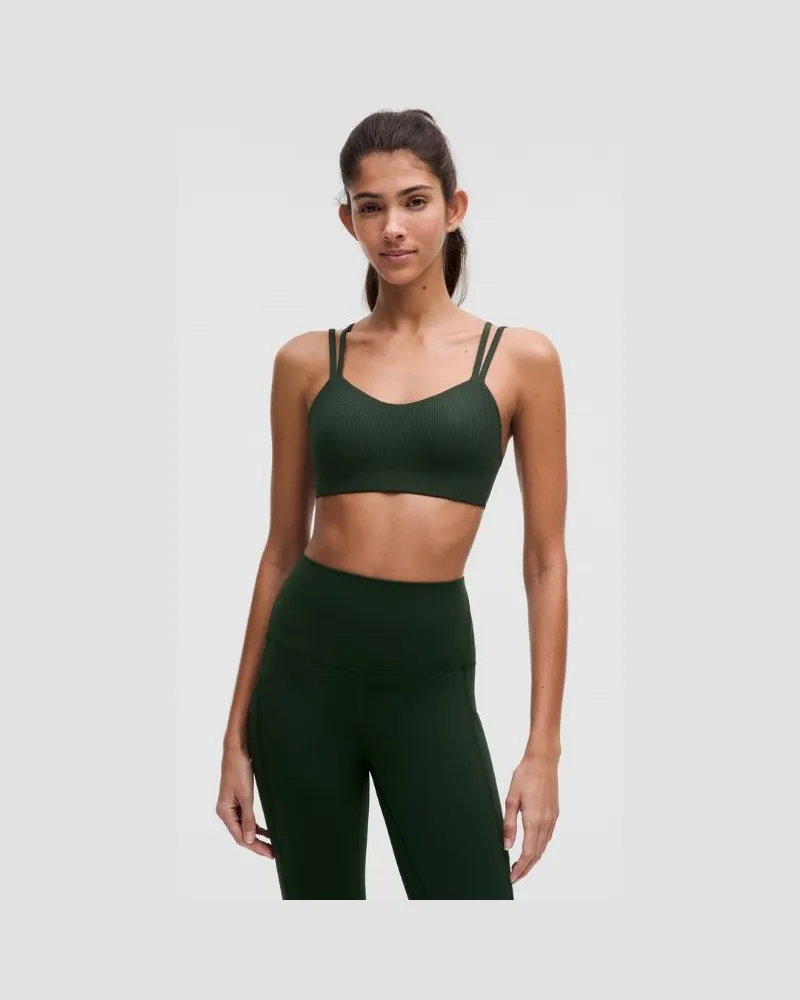 LULULEMON Like a Cloud BH Gerippt leichter Halt B/C-Cups für Frauen – Größe in Rainforest Green Rainforest