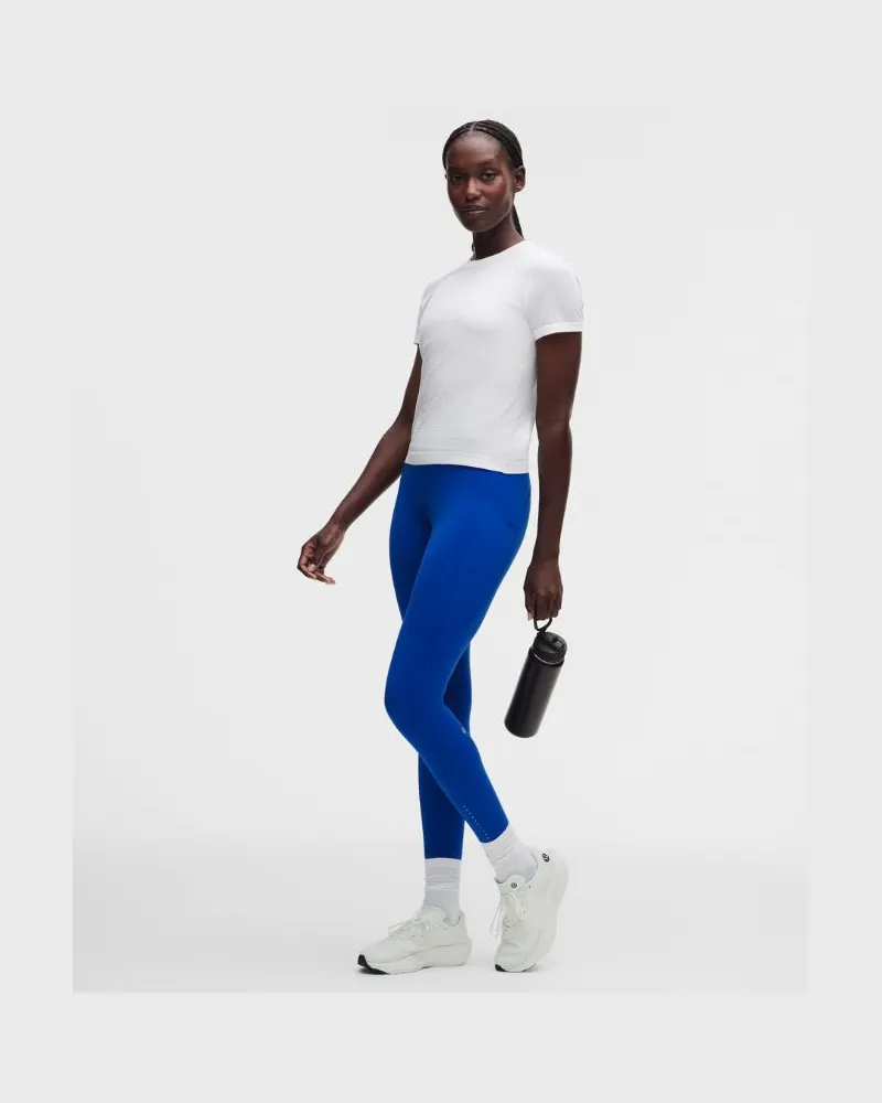 LULULEMON Fast and Free Leggings mit hohem Bund und 6 Taschen es Design für Frauen – 71 cm – Größe in Beach Ball Blue Beach
