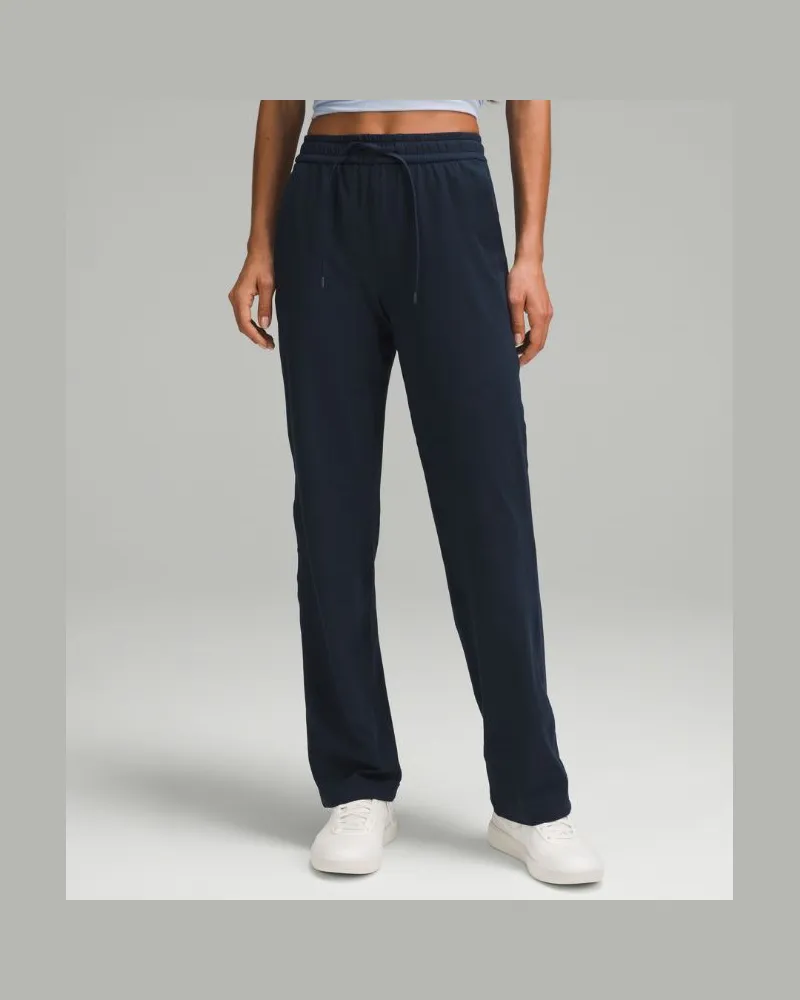 LULULEMON Soft Jersey Hose mit geradem Bein und mittlerem Bund Regular für Frauen – Größe in True Navy True