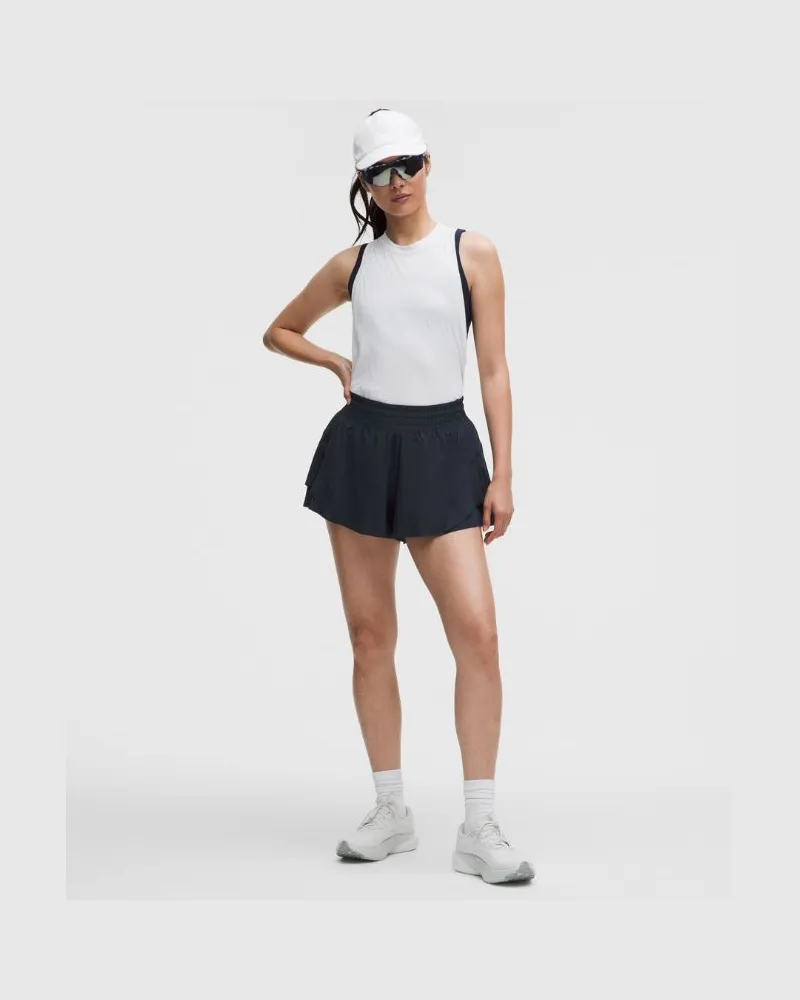 LULULEMON Shake It Out Lauf-Shorts mit hohem Bund für Frauen – 6 cm – Größe in True Navy True