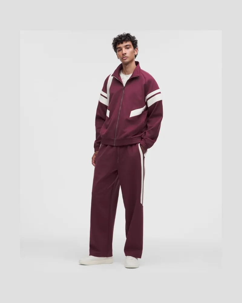 LULULEMON Spacer-Trainingshose Standard für Männer – Größe in Burgundy Bay/Light Ivory Burgundy