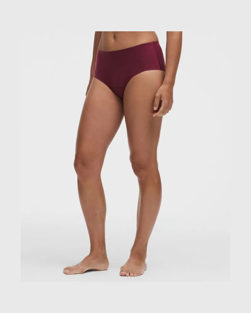 LULULEMON Bikini-Unterwäsche aus absorbierendem Nulu Material mit superhohem Bund für Frauen – Größe XS in Burgundy Bay Burgundy