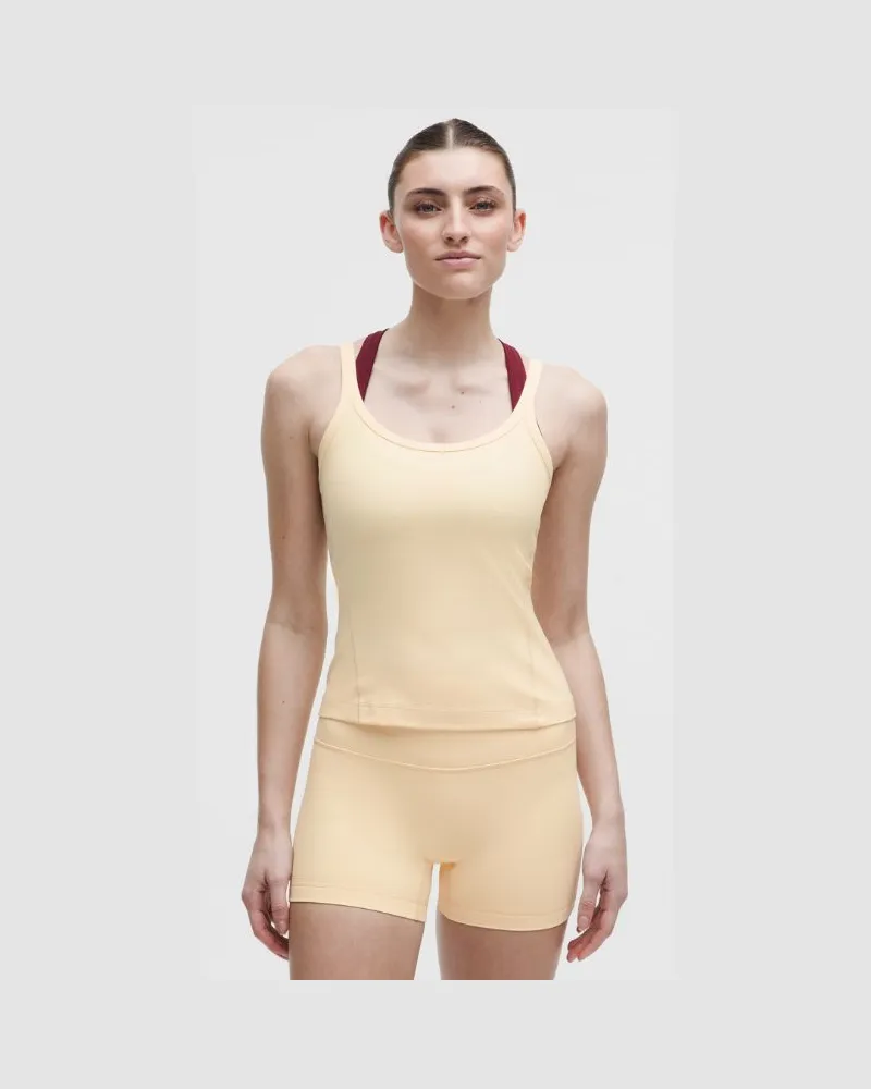 LULULEMON Align Scoop-Neck Waist-Length Tank Top für Frauen – Größe in Butter Cream Butter