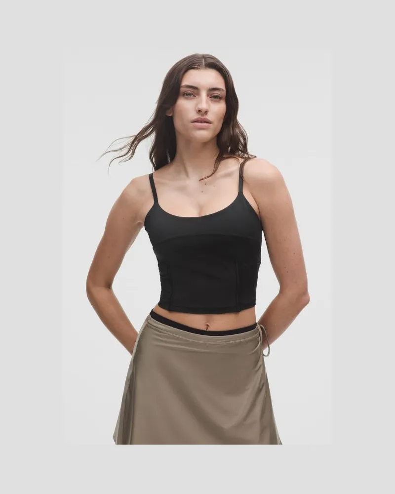 LULULEMON Align Tanktop Leichter Halt für C/D-Cups Satin für Frauen – Größe in Black Black