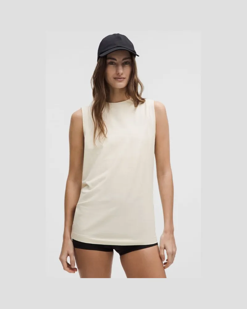 LULULEMON All Yours Tanktop aus Bio- für Frauen – Größe in Light Ivory Light