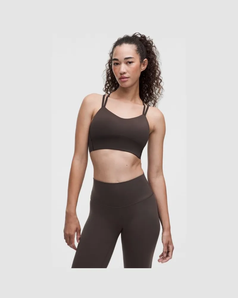 LULULEMON Like a Cloud Longline-BH Leichter Halt B/C Cups für Frauen – Größe in Mahogany Muse Mahogany