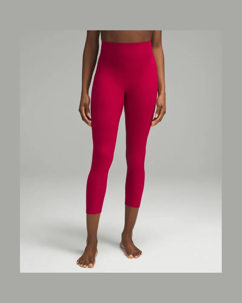LULULEMON Align Hose mit hohem Bund und Taschen für Frauen – 64 cm – Größe in Ruby Red Ruby