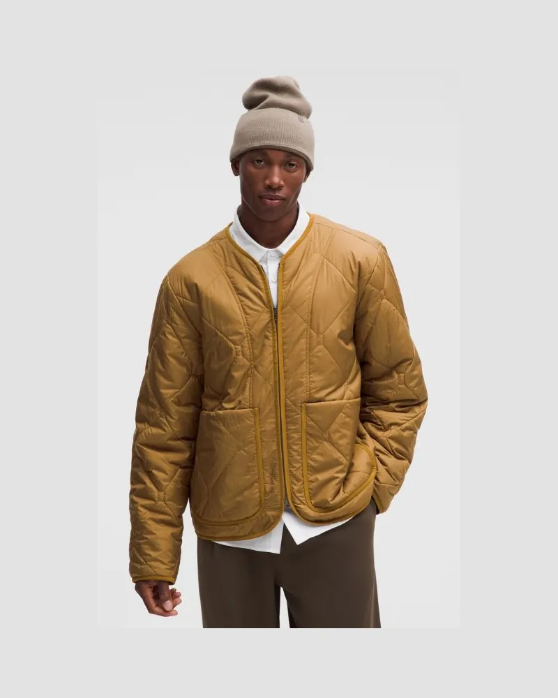 LULULEMON Diamond-Quilted Liner Jacket für Männer – Größe in Melrose Tan Melrose
