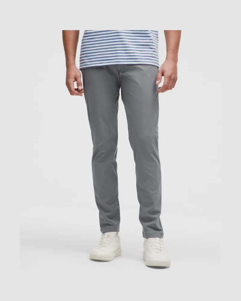 LULULEMON ABC Hose im Slim Fit mit 5 Taschen Warpstreme für Männer – 76 cm – Größe in Solar Grey Solar