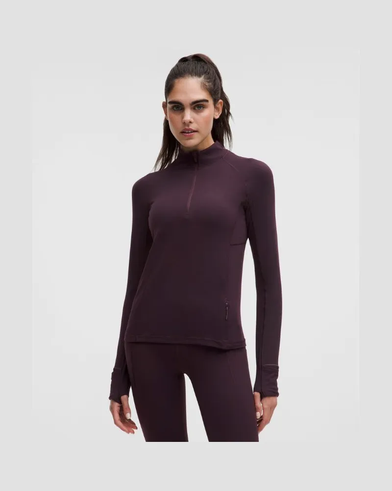 LULULEMON It's Rulu Oberteil mit halblangem Reißverschluss im Classic Fit für Frauen – Größe in Black Plum Black