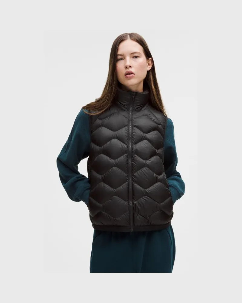LULULEMON Gesteppte Featherweight-Weste mit 900er-Füllkraft für Frauen – Größe in Schwarz Schwarz