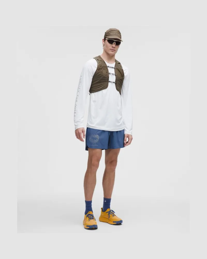 LULULEMON x Geoff McFetridge Fast and Free-Laufshorts mit Liner es Design für Männer – 13 cm – Größe in Brilliant Blue Brilliant