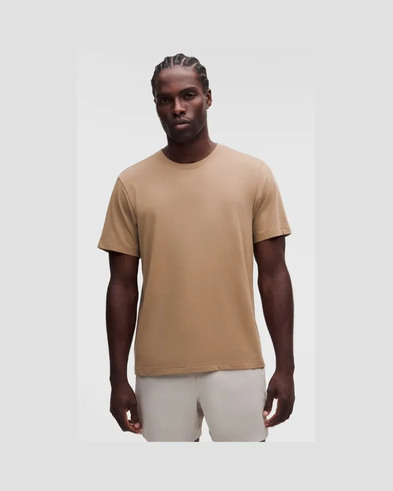 LULULEMON Zeroed In Kurzarmshirt für Männer – Khaki – Größe Sand