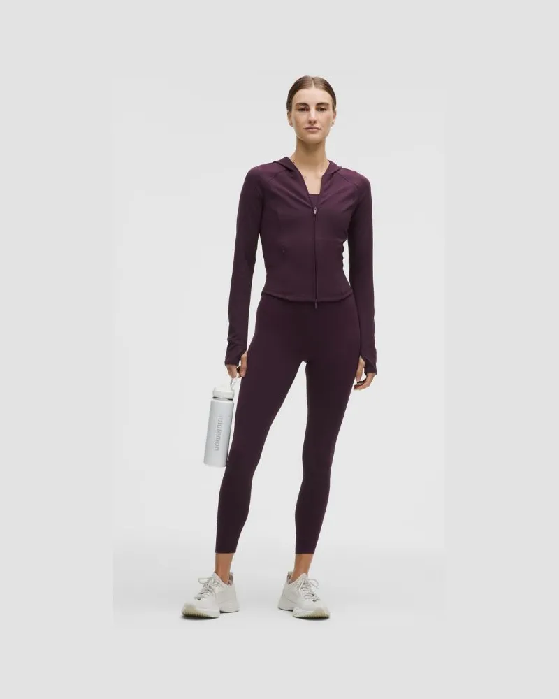 LULULEMON Glow Up Leggings mit hohem Bund für Frauen – 64 cm – Größe in Black Plum Black