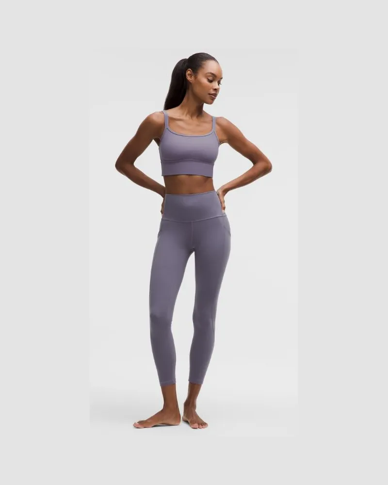 LULULEMON Align Hose mit hohem Bund und Taschen für Frauen – 64 cm – Größe in Grape Mist Grape