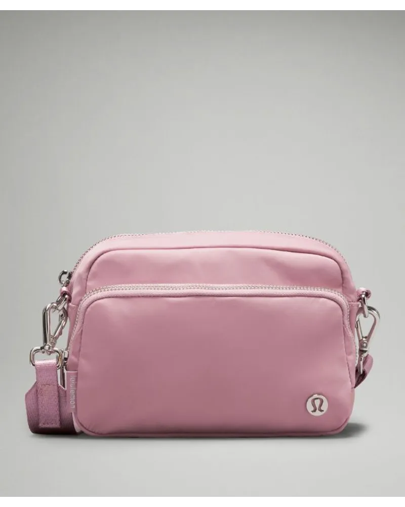 LULULEMON Everywhere Crossbody Bag 2L Metal Hardware Rose