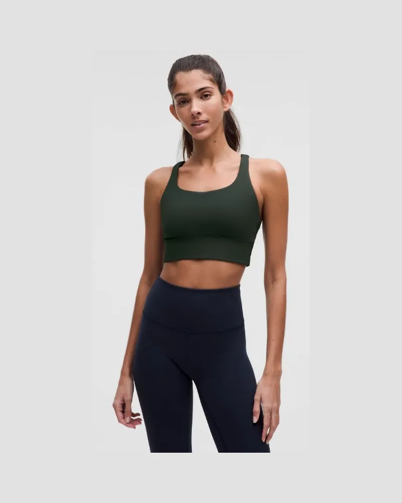 LULULEMON Energy BH Lang für Frauen – Größe in Rainforest Green Rainforest