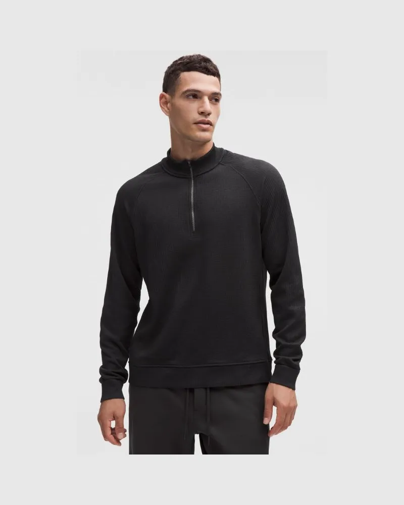 LULULEMON Engineered Warmth Pullover mit halblangem Reißverschluss für Männer – Größe in Black Black