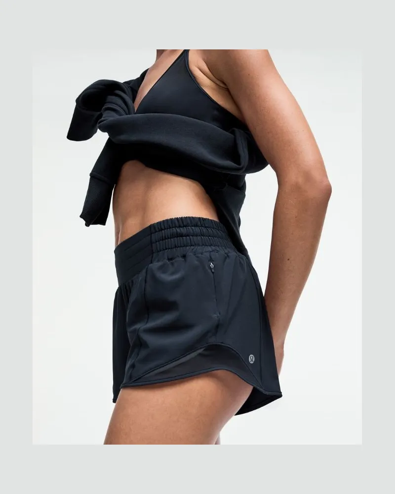LULULEMON Hotty Hot Shorts mit hohem Bund und Liner für Frauen – 6 cm – Größe in True Navy True