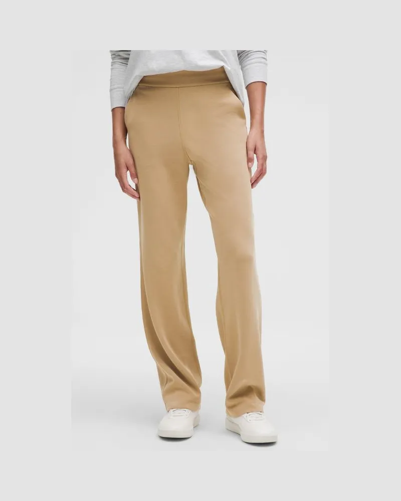 LULULEMON Softstreme Hose mit geradem Bein und hohem Bund Normale Länge für Frauen – Größe in Filbert Tan Filbert