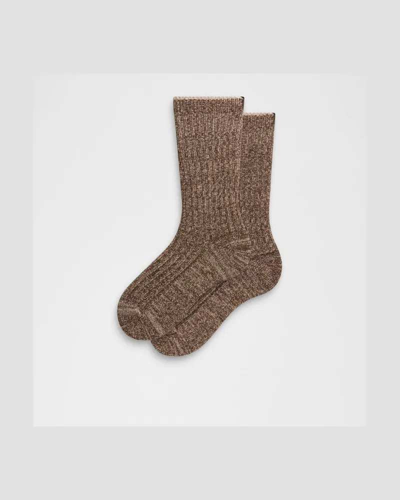 LULULEMON Unisex Crew Length Ragg Socks Shine – Größe in Walnut Crunch Multi/Nutmeg Walnut