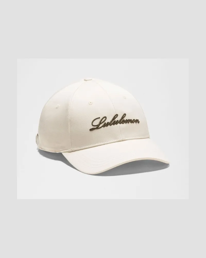LULULEMON Strukturierte Kappe Script – Größe in Light Ivory/Olive Brown Light