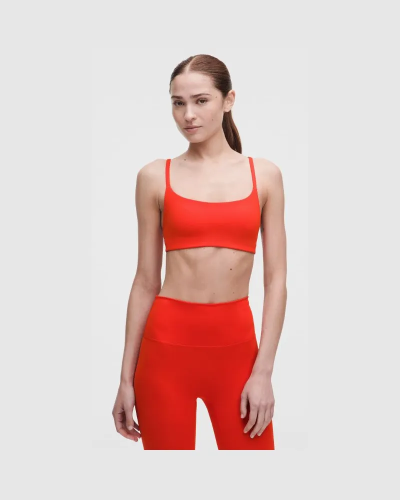 LULULEMON Wunder Train BH mit Racerback-Trägern Leichter Halt A/B-Cups für Frauen – Größe in Cherry Ember Cherry
