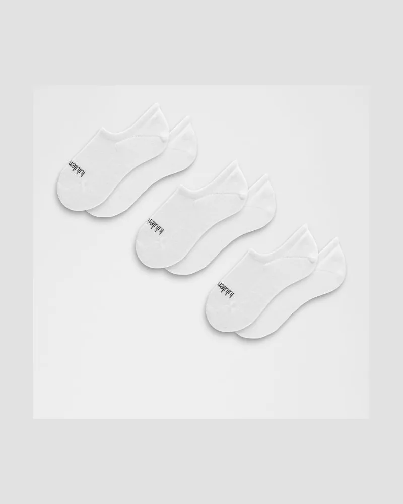 LULULEMON Daily Essential No-Show-Socken Unisex 3er-Pack – Größe in White White