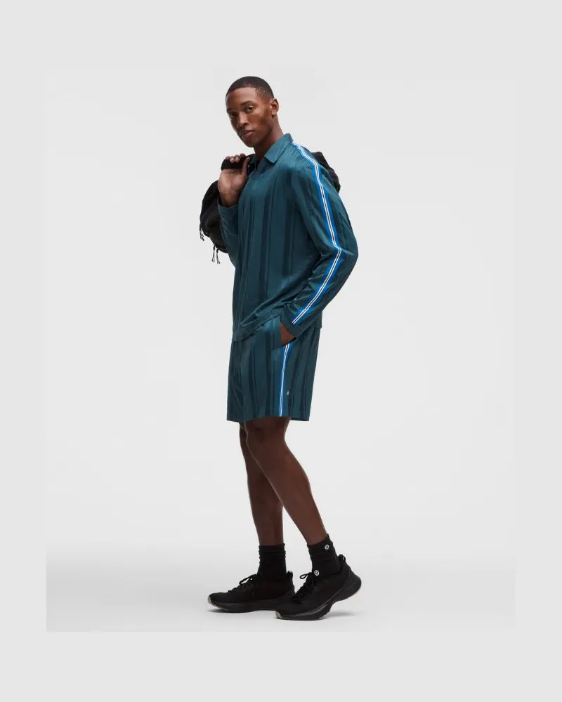 LULULEMON Trainingsshorts mit Streifen ohne Liner für Männer – 18 cm – Größe in Remixed Marine Remixed