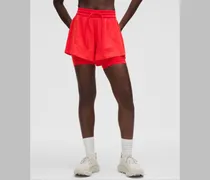 Swift 2-in-1-Shorts mit hohem Bund SLNSH Kollektion für Frauen – 15 cm – Neon – Größe