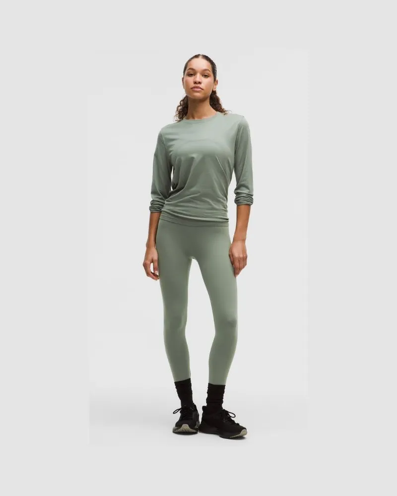 LULULEMON Wunder Train No Line High-Rise Leggings 25" für Frauen – Größe in Willow Leaf Willow