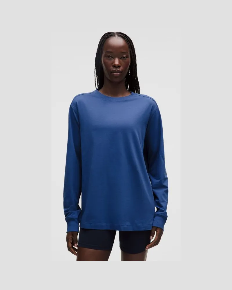 LULULEMON All Yours Langarmshirt aus Bio- für Frauen – Größe in Brilliant Blue Brilliant