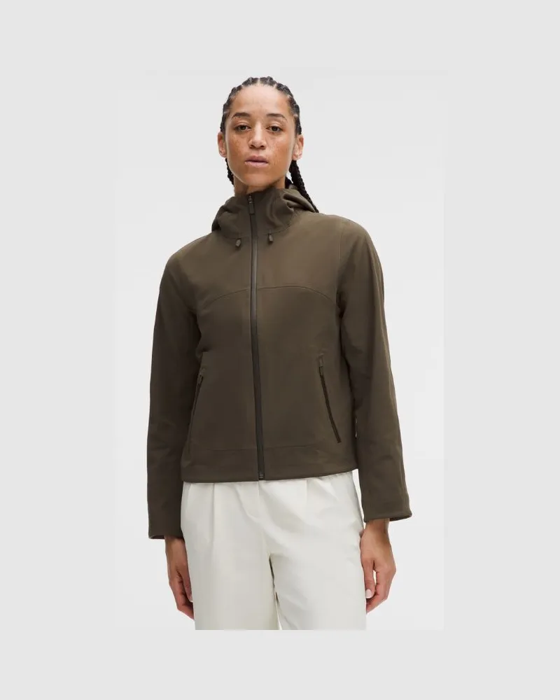LULULEMON Cross Chill City-to-Trail-Jacke für Frauen – Größe in Olive Brown Olive