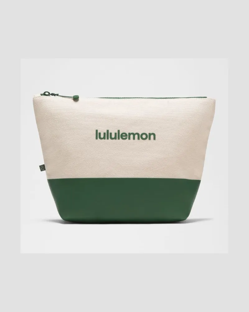 LULULEMON Canvas-Beutel Logo in Natural/Ivy Grove Natural