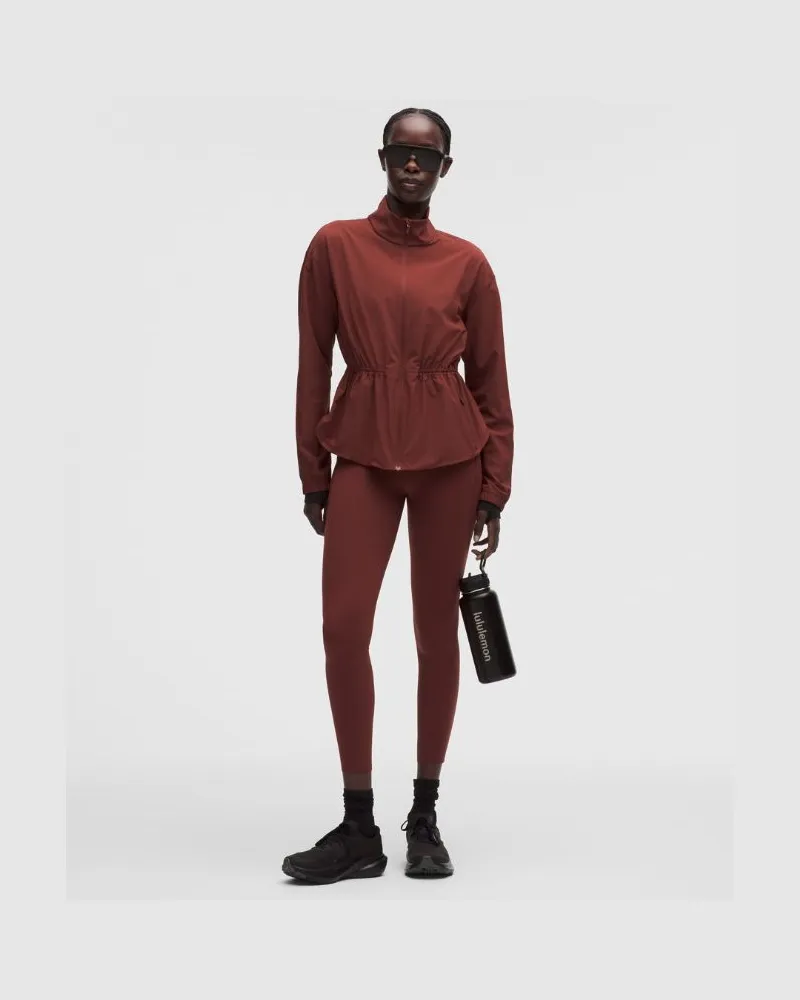 LULULEMON Fast and Free Leggings mit hohem Bund 5 Taschen für Frauen – 64 cm – Größe in Cranberry Charm Cranberry