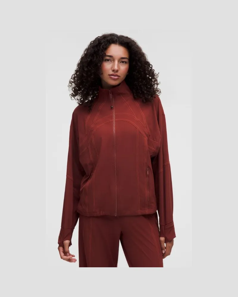 LULULEMON Define Oversized-Jacke Swift für Frauen – Größe in Cranberry Charm/Cherry Ember Cranberry