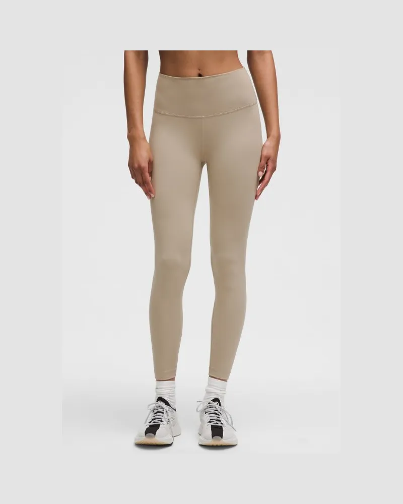 LULULEMON Wunder Train Leggings mit hohem Bund für Frauen – 64 cm – Größe in Sheer Oak Sheer