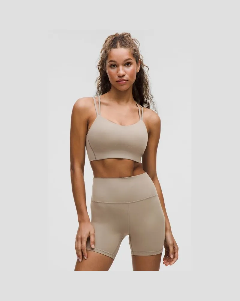 LULULEMON Like a Cloud Longline-BH Leichter Halt B/C Cups für Frauen – Khaki – Größe Warm