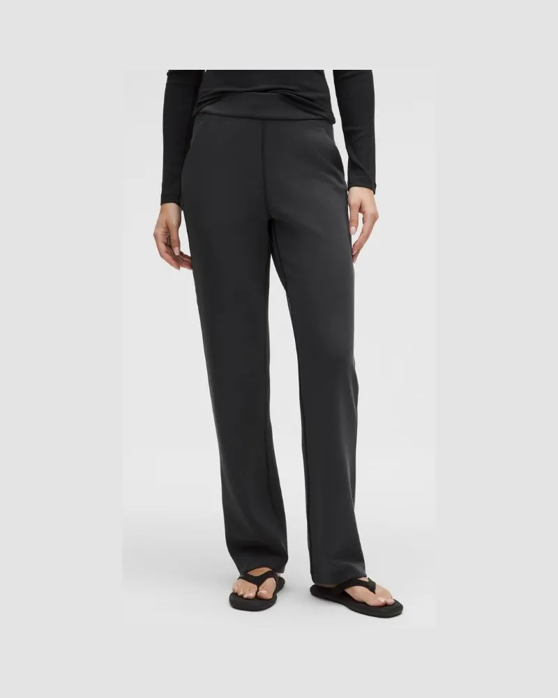 LULULEMON Softstreme Hose mit geradem Bein und hohem Bund Normale Länge für Frauen – Größe in Black Black