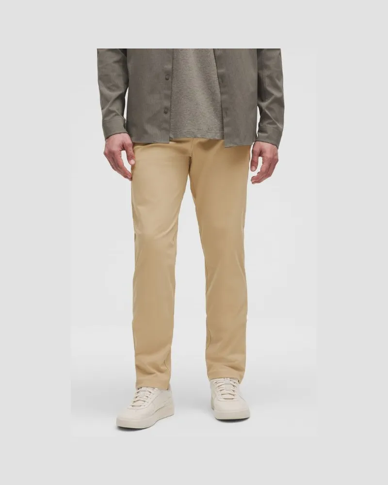 LULULEMON ABC Chinohose im Classic Fit Warpstreme für Männer – 81 cm – Khaki – Größe Trench