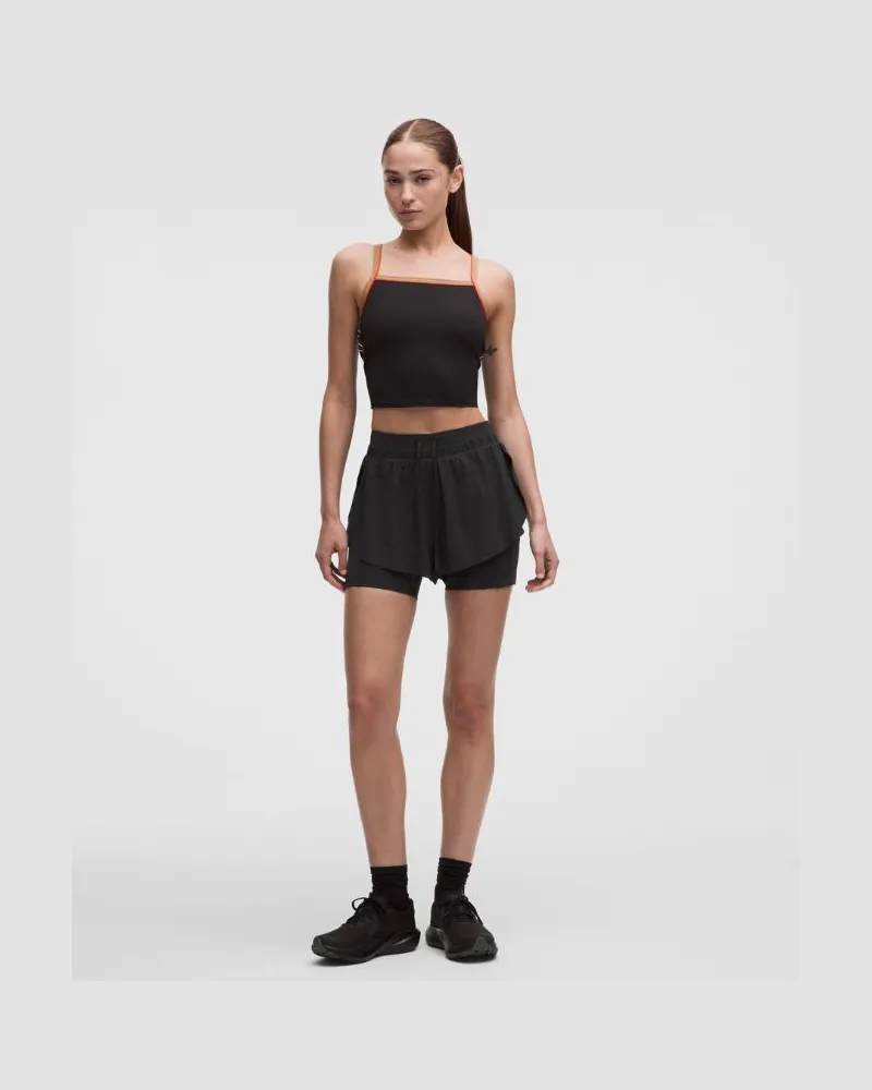 LULULEMON Swift Speed-2-in-1-Shorts für Frauen – 6 cm – Größe in Schwarz Schwarz