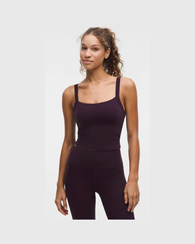 LULULEMON Align Lace-Panel Tank Top Light Support, B/C Cup für Frauen – Größe in Black Plum Black