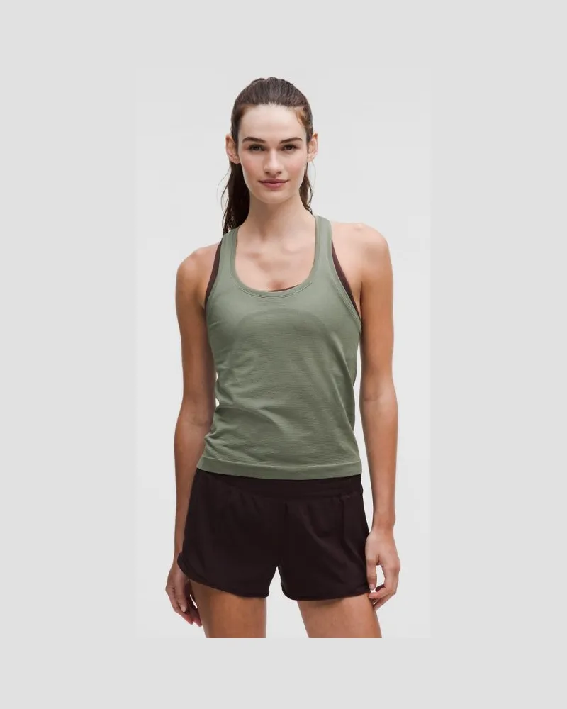 LULULEMON Swiftly Tech Tanktop mit Racerback 2.0 Taillenlänge für Frauen – Größe in Bay Leaf Bay