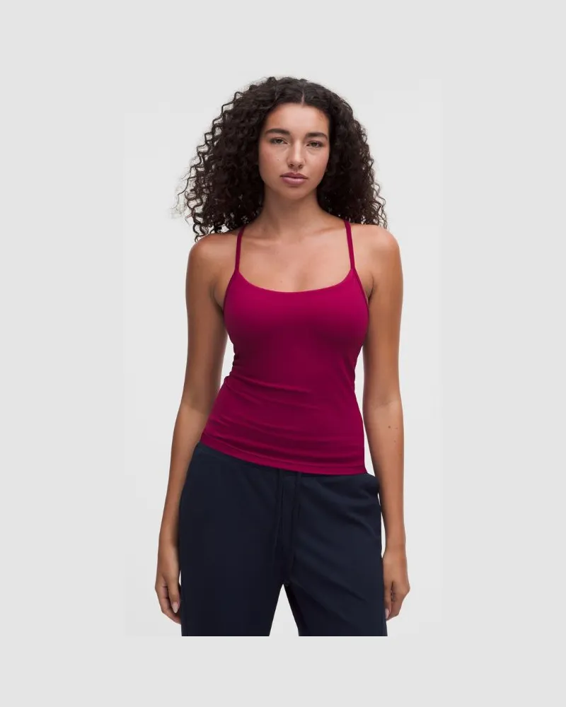 LULULEMON Flow Y Tanktop Leichter Halt für B/C-Cups für Frauen – Größe in Raspberry Rave Raspberry
