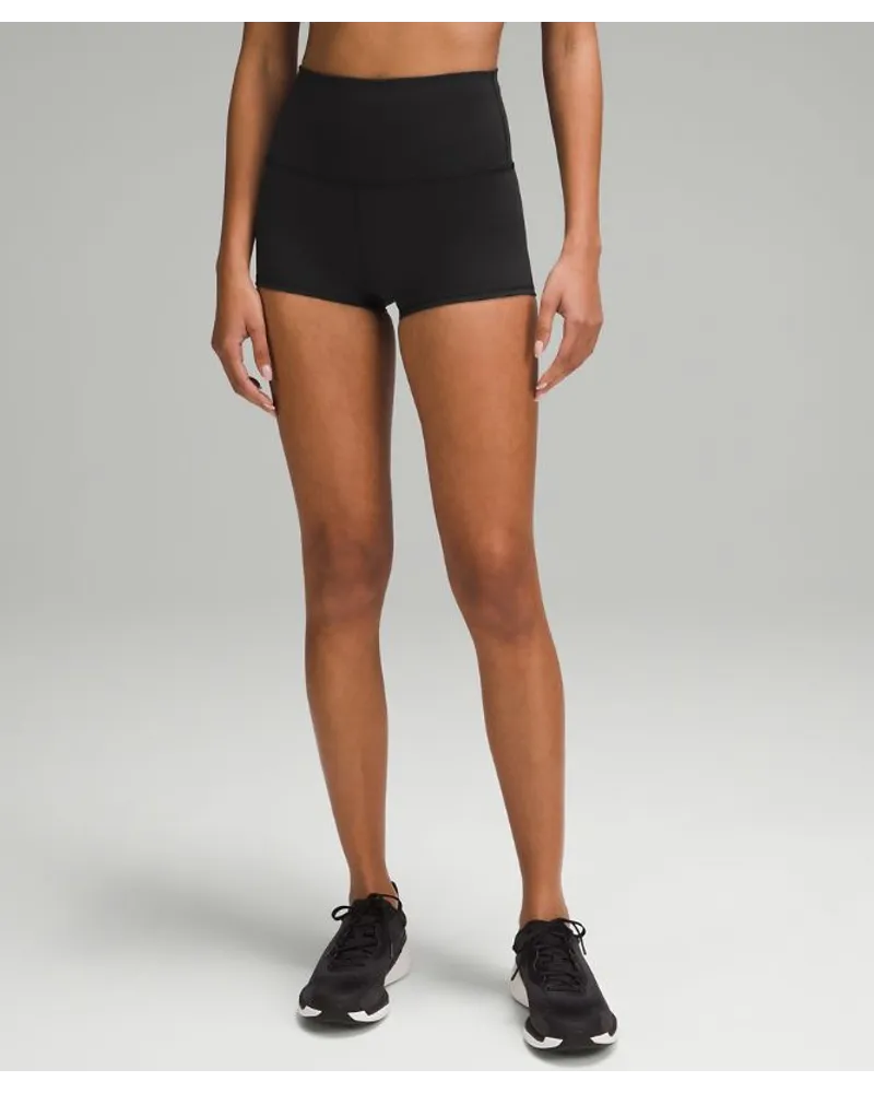 LULULEMON Wunder Train Shorts mit hohem Bund Schwarz