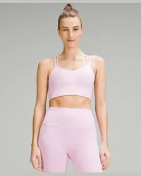 LULULEMON Like a Cloud Gerippter Longline-BH leichter Halt B/C Cups Vitapink